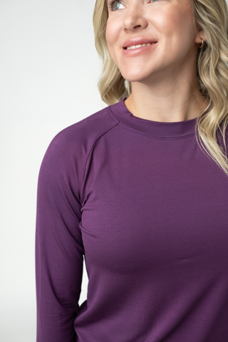 Purple Long Sleeve Top w/ Thumbholes