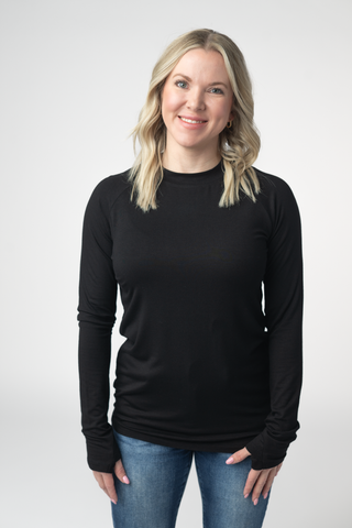 Black Long Sleeve Top w/ Thumbholes
