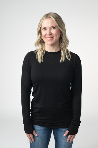Black Long Sleeve Top w/ Thumbholes