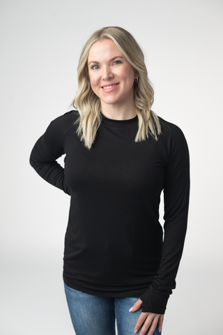 Black Long Sleeve Top w/ Thumbholes