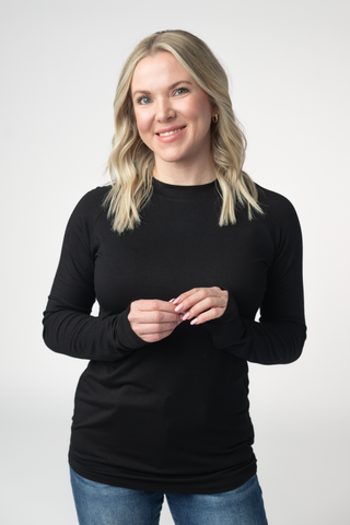 Black Long Sleeve Top w/ Thumbholes