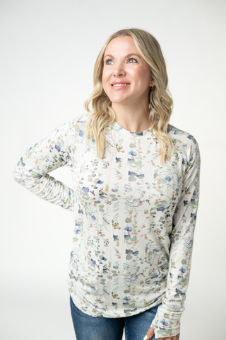 Olive Meadows Long Sleeve Top w/ Thumbholes