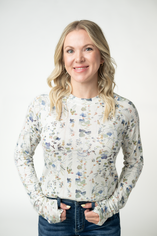 Olive Meadows Long Sleeve Top w/ Thumbholes