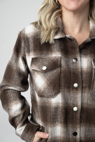 Brown Plaid Shacket