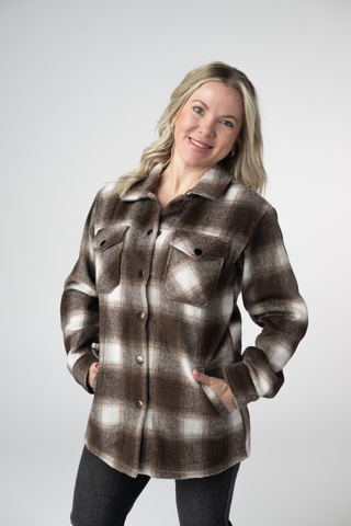 Brown Plaid Shacket