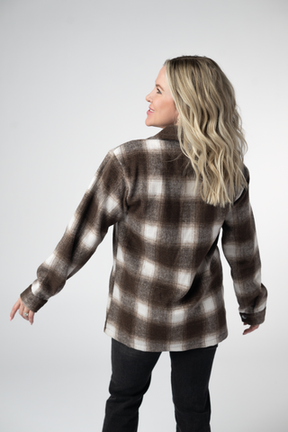 Brown Plaid Shacket