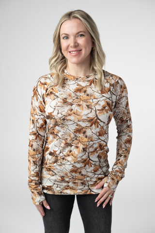 Woodsy Camo Long Sleeve Top w/ Thumbholes