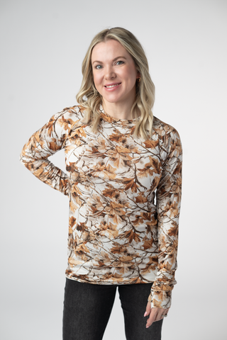Woodsy Camo Long Sleeve Top w/ Thumbholes