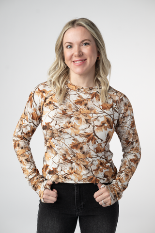 Woodsy Camo Long Sleeve Top w/ Thumbholes