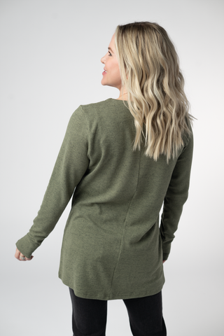 Heather Olive Cardigan