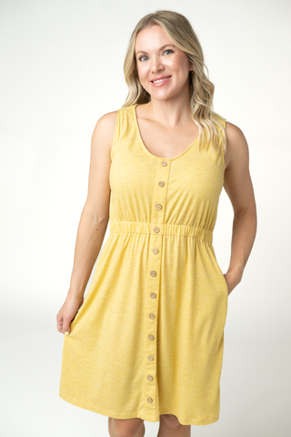 Yellow Button Dress