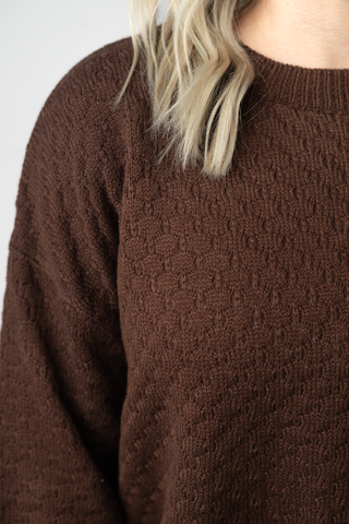 The Gia Sweater in Brown