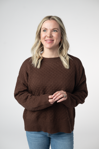 The Gia Sweater in Brown