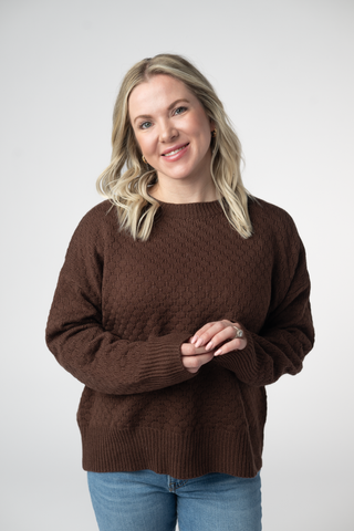 The Gia Sweater in Brown