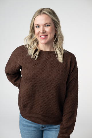 The Gia Sweater in Brown