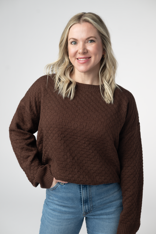 The Gia Sweater in Brown