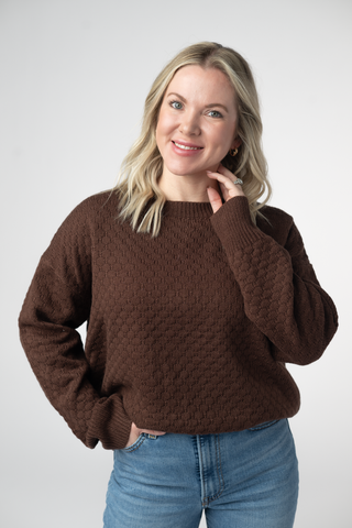 The Gia Sweater in Brown