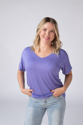 Periwinkle V-Neck Top