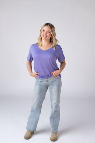 Periwinkle V-Neck Top