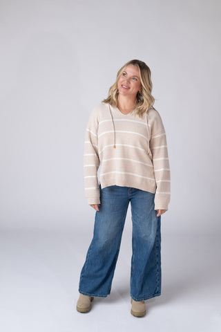 Natural Striped Hoodie