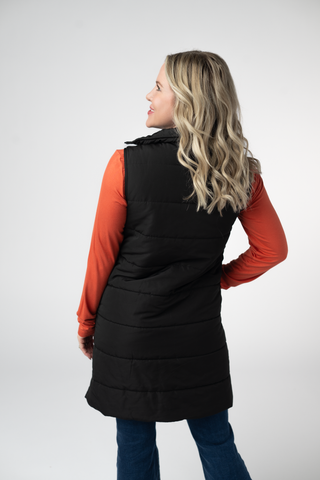 Black Harlowe Long Vest