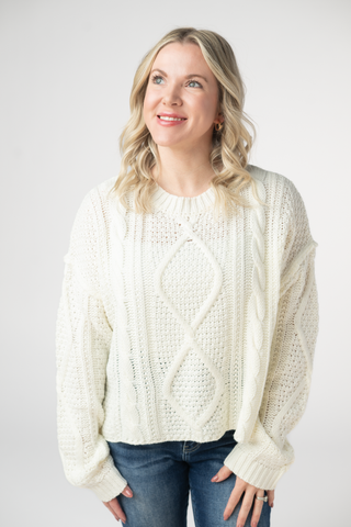 Ivory Cable Knit Sweater