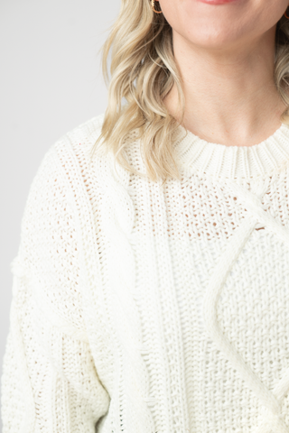 Ivory Cable Knit Sweater