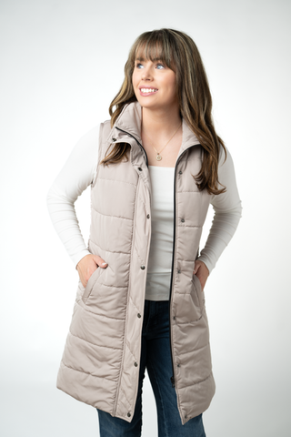 Latte Harlowe Long Vest