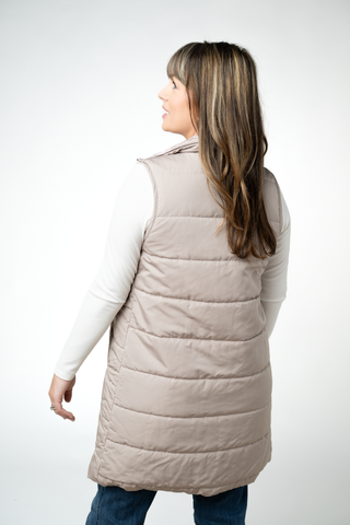 Latte Harlowe Long Vest