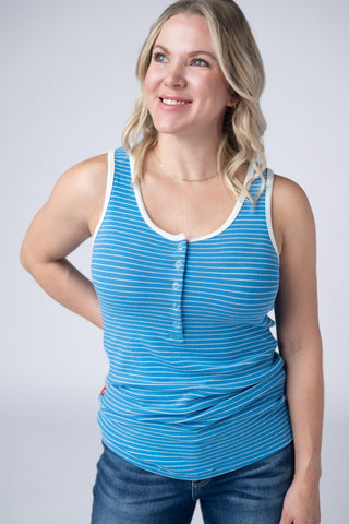 Ocean Blue Snap Tank