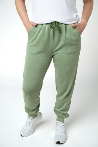 Olive Vintage Wash Joggers