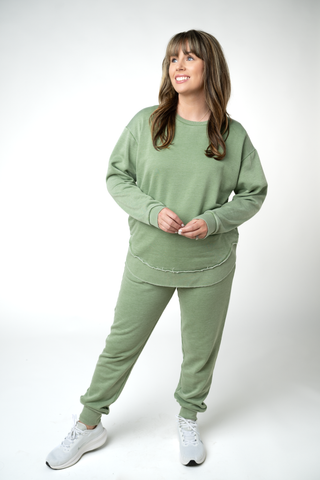 Olive Vintage Wash Joggers