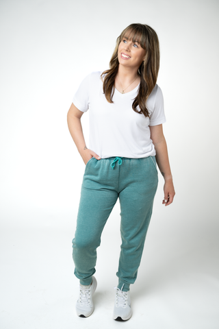 Teal Vintage Wash Joggers