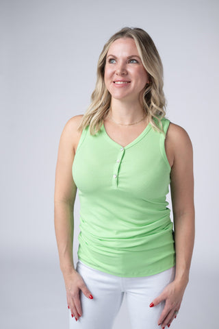 Pastel Lime V-Neck Tank