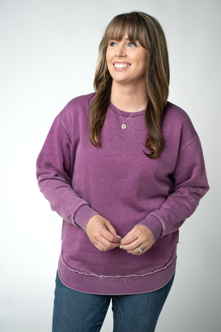 Purple Vintage Wash Pullover