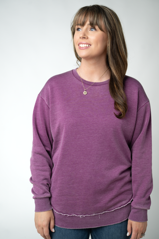 Purple Vintage Wash Pullover