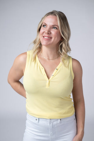 Yellow V-Neck Tank