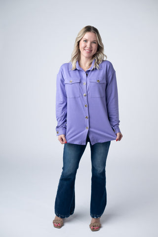 Purple Button Down Top