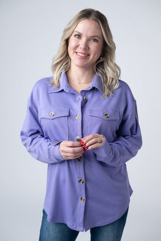 Purple Button Down Top