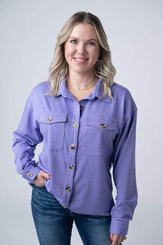 Purple Button Down Top