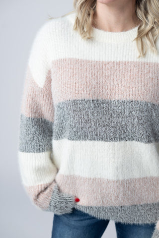 A Winters Day Color Block Sweater
