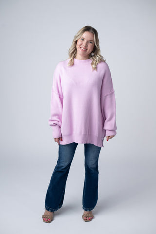 Lilac Mock Neck Sweater