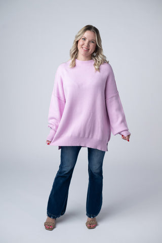 Lilac Mock Neck Sweater
