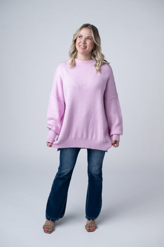 Lilac Mock Neck Sweater