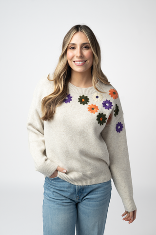 Fall Floral Sweater