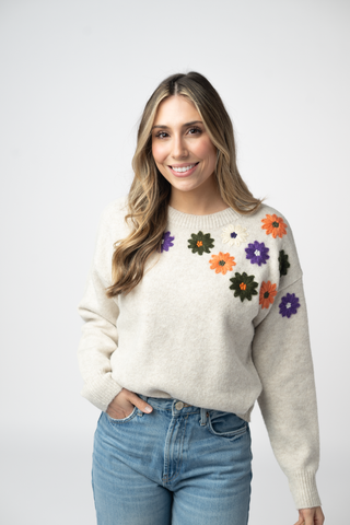 Fall Floral Sweater