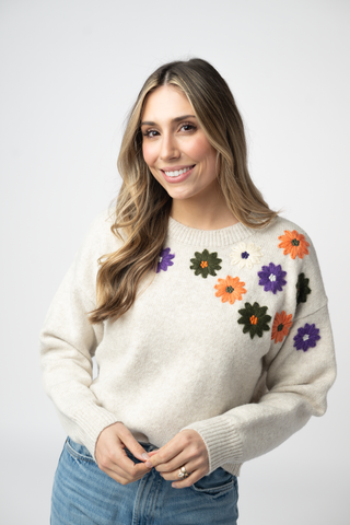 Fall Floral Sweater