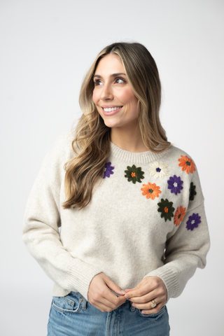 Fall Floral Sweater