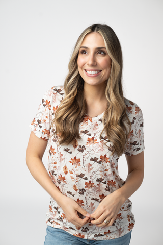 Fall Foliage Relaxed Fit V-Neck