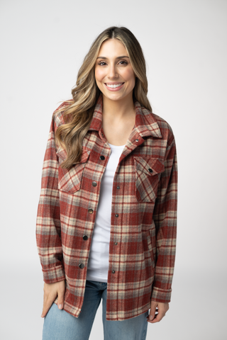 Brick Plaid Shacket